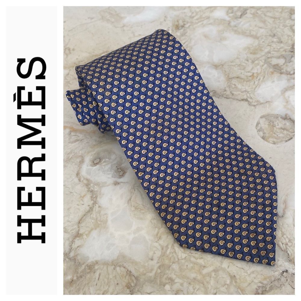 Hermès 100% Silk Tie “Snails”